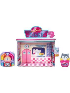 Squishville by Original Squishmallows Darling Diner Playset Includes Accessories